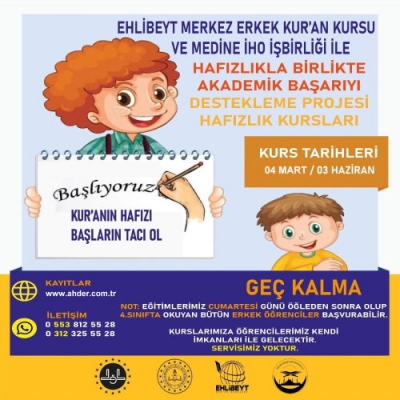 4. SINIF ÖĞRENCİLERİNE KUR'AN-I KERİM OKUMAYI ÖĞRETİM PROGRAMIMIZ BAŞLIYOR